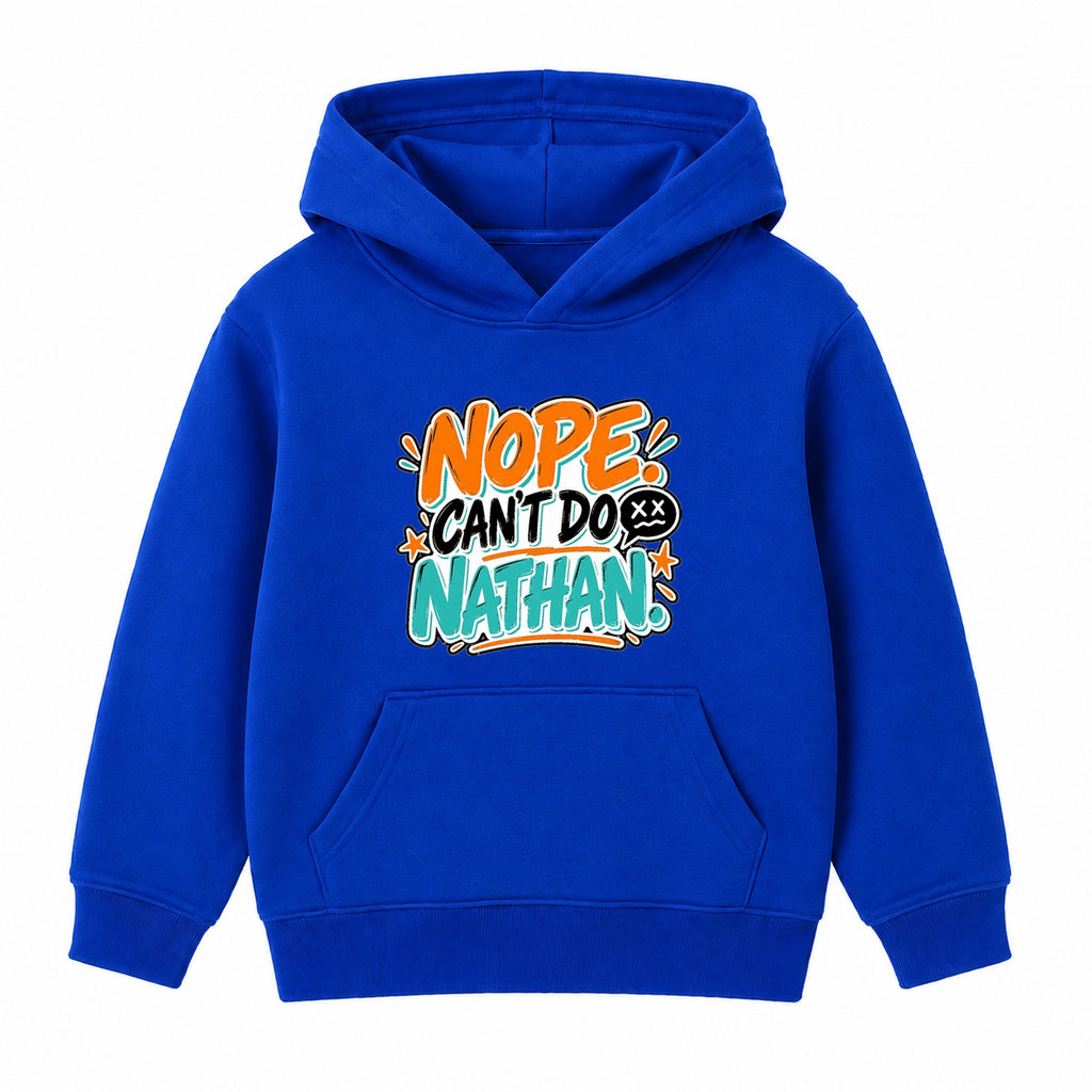 Nope Can't Do Nathan adult slogan hoodie - Royal Blue