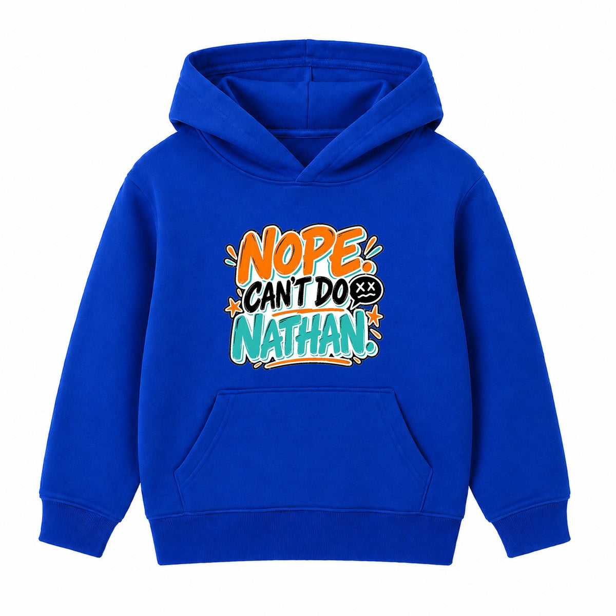 Nope Can't Do Nathan adult slogan hoodie - Royal Blue