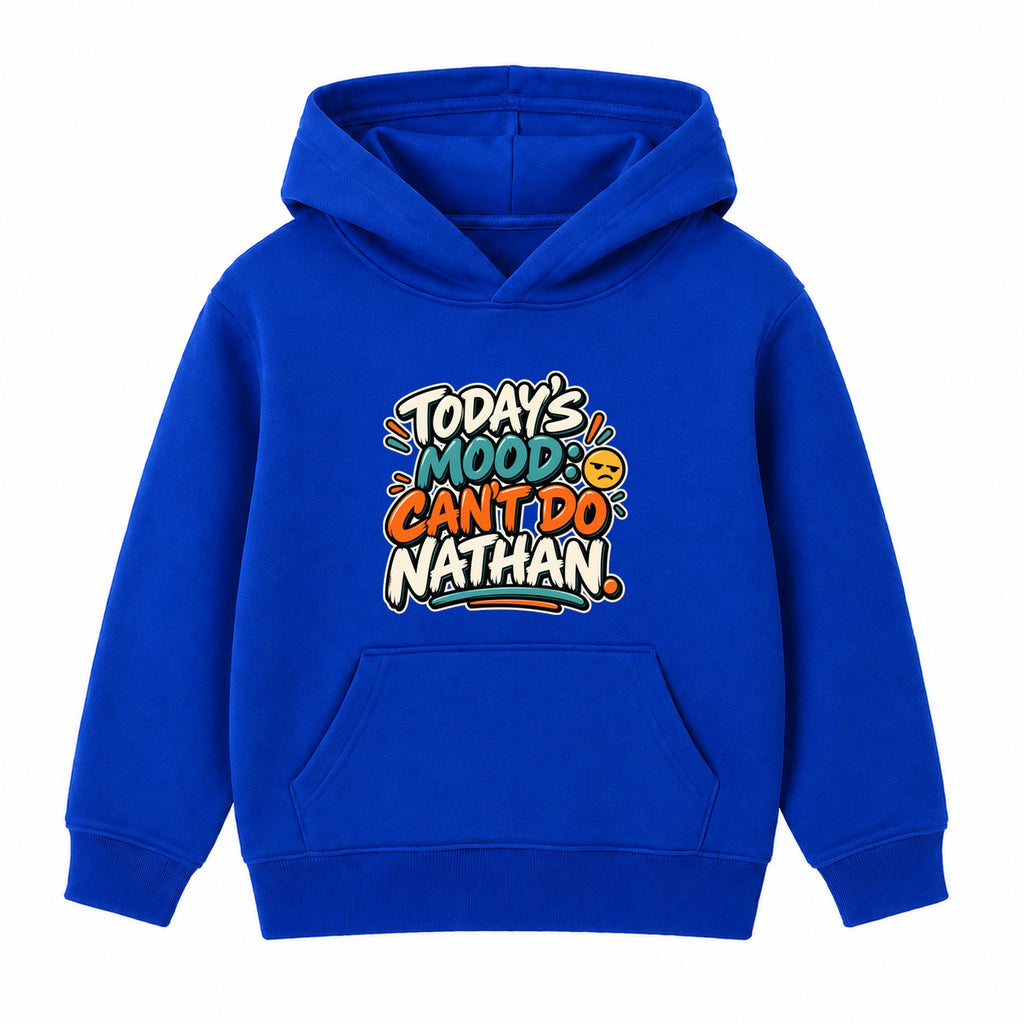 Today's Mood Can't Do Nathan adult slogan hoodie - Royal Blue