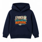 I Tried Still Can't Do Nathan adult slogan hoodie - Navy