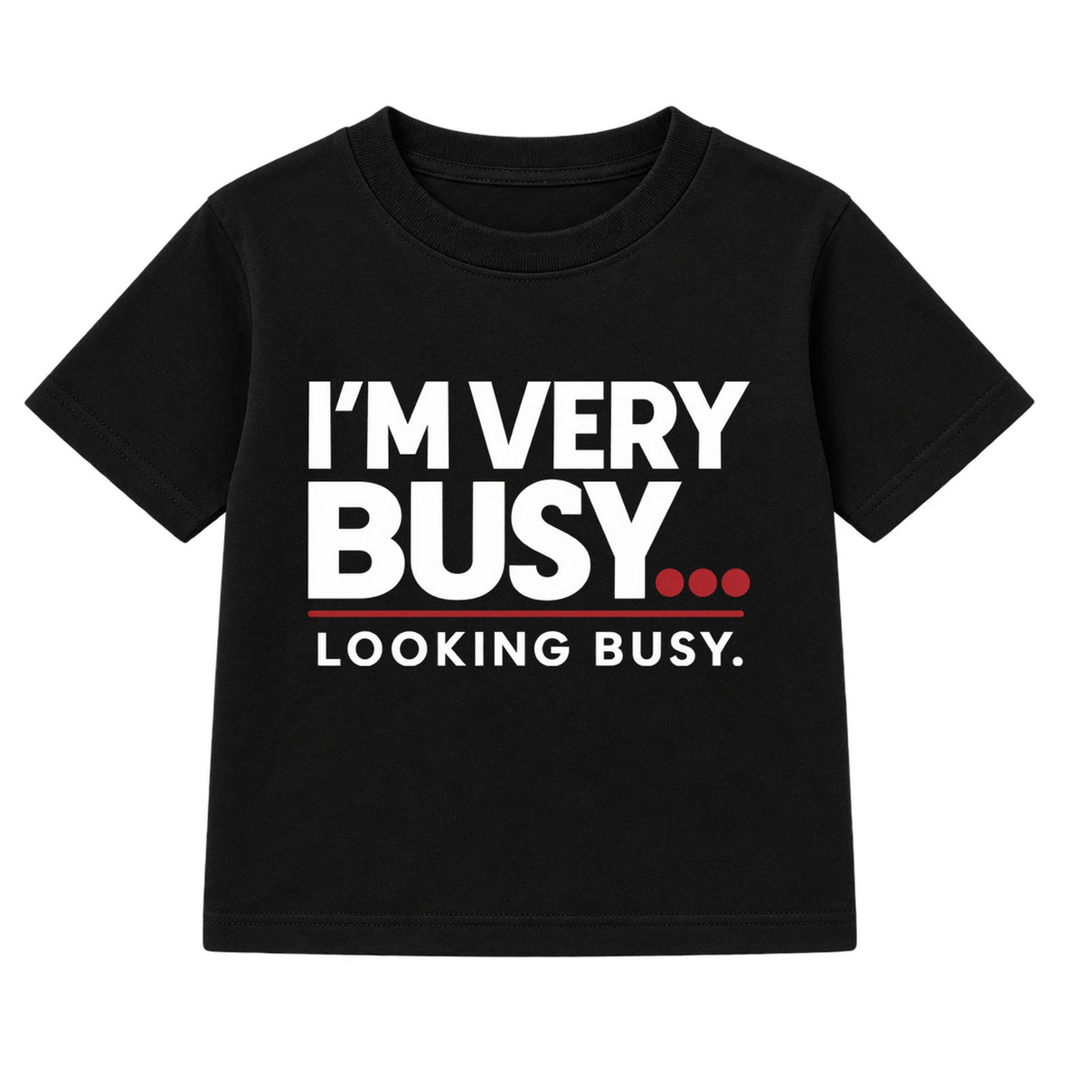 Very Busy Looking Busy adult slogan t-shirt - Black