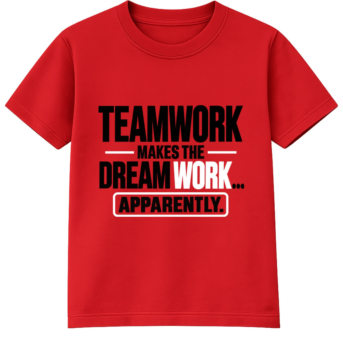 Teamwork Apparently adult slogan t-shirt - Red