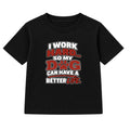 Work Hard For My Dog adult slogan t-shirt - Black