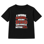 Work Hard For My Dog adult slogan t-shirt - Black