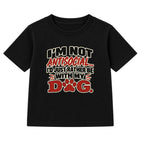 Rather Be With My Dog adult slogan t-shirt - Black