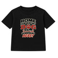 Home Is Where My Dog Is adult slogan t-shirt - Black