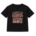 Left My Cat At Home adult slogan t-shirt - Black