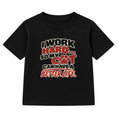 Work Hard For My Cat adult slogan t-shirt - Black