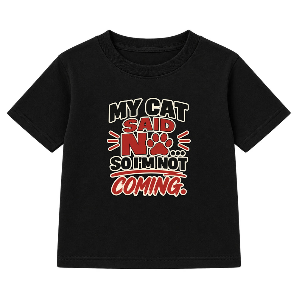 My Cat Said No adult slogan t-shirt - Black