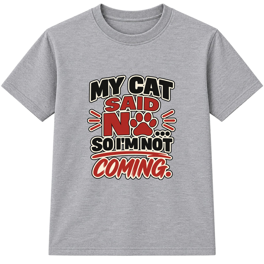 My Cat Said No adult slogan t-shirt - Heather Grey