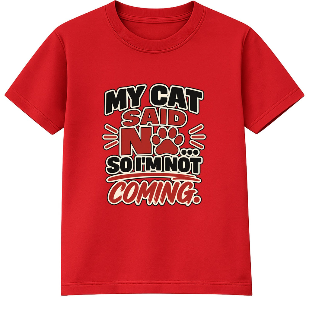 My Cat Said No adult slogan t-shirt - Red