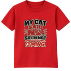 My Cat Said No adult slogan t-shirt - Red