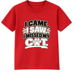 I Missed My Cat adult slogan t-shirt - Red