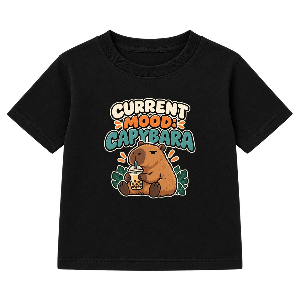 Current Mood Capybara adult slogan t-shirt - Black