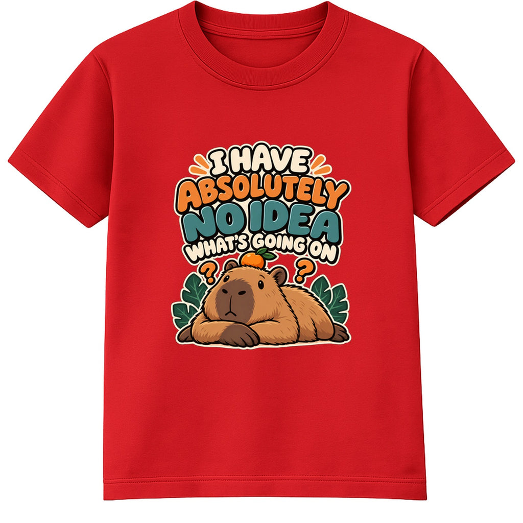 No Idea What's Going On adult slogan t-shirt - Red