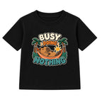 Busy Doing Nothing adult slogan t-shirt - Black