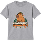 Emotionally Unavailable adult slogan t-shirt - Heather Grey
