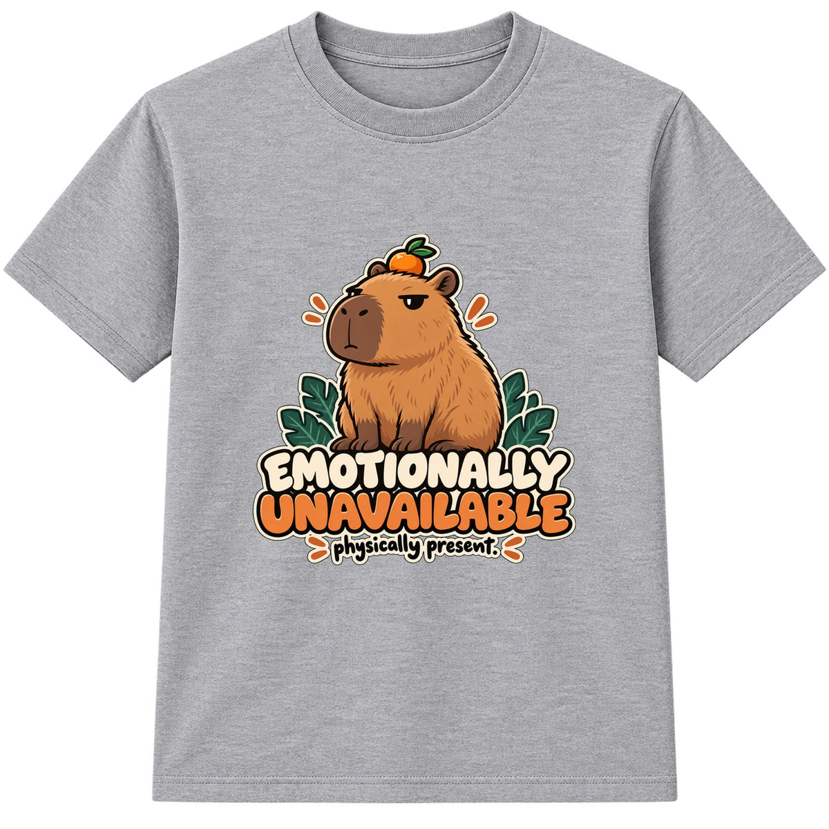Emotionally Unavailable adult slogan t-shirt - Heather Grey