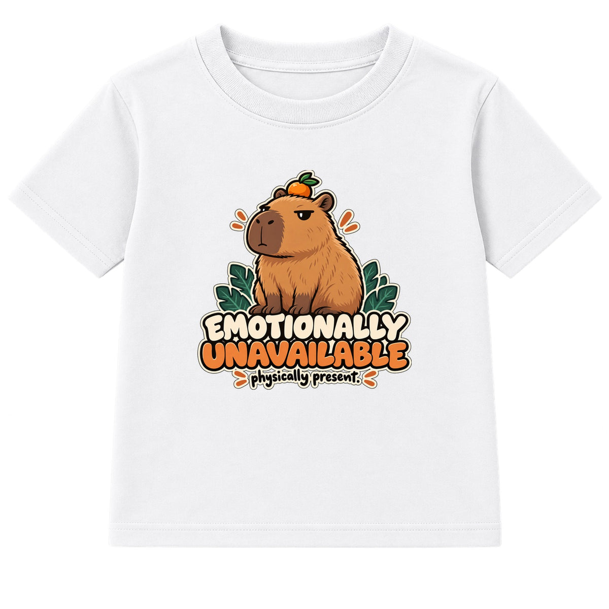 Emotionally Unavailable adult slogan t-shirt - White