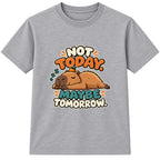 Not Today Maybe Tomorrow adult slogan t-shirt - Heather Grey