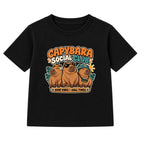 Capybara Social Club adult slogan t-shirt - Black