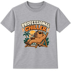 Professional Chiller adult slogan t-shirt - Heather Grey