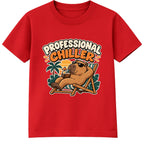 Professional Chiller adult slogan t-shirt - Red