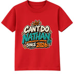 Can't Do Nathan Since 2026 adult slogan t-shirt - Red