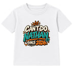 Can't Do Nathan Since 2026 adult slogan t-shirt - White