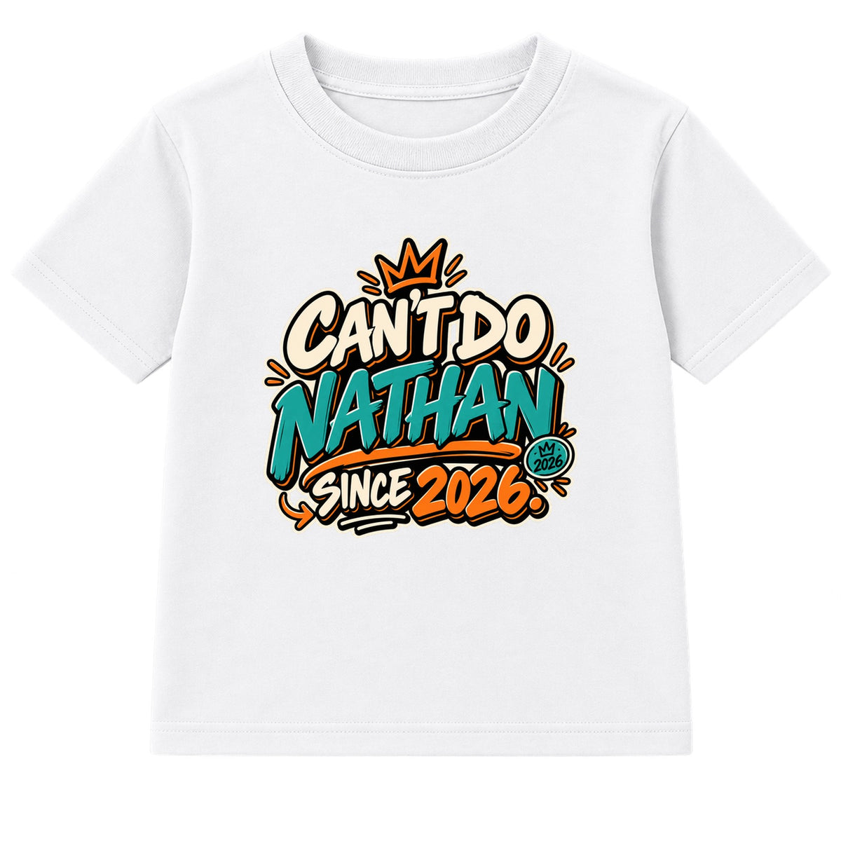 Can't Do Nathan Since 2026 adult slogan t-shirt - White