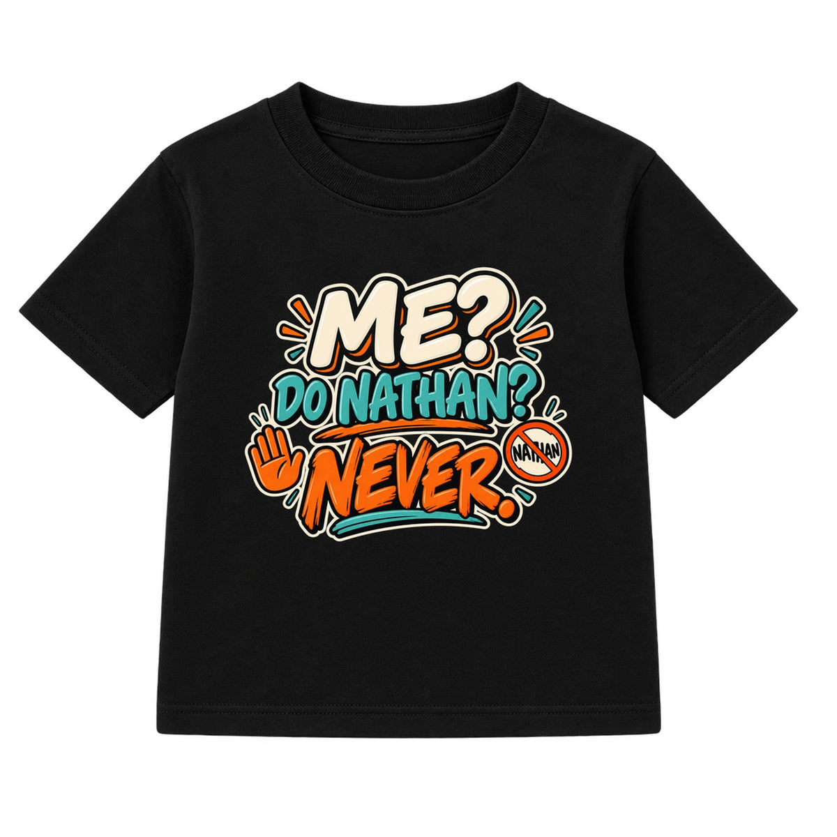 Me Do Nathan Never adult slogan t-shirt - Black
