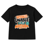 Officially Unable To Do Nathan adult slogan t-shirt - Black