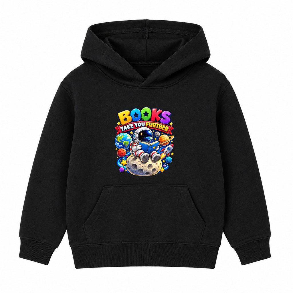 Books Take You Further kids World Book Day hoodie - Black