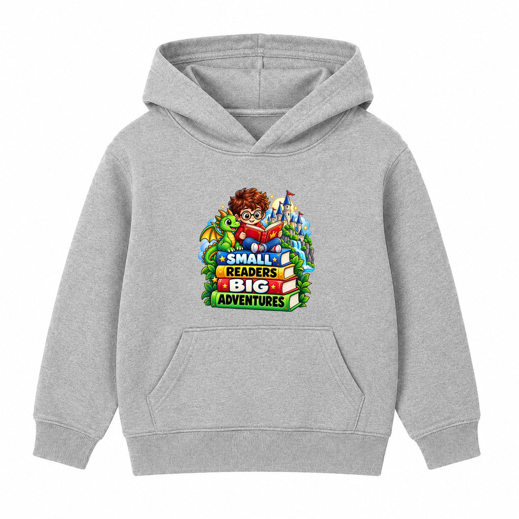 Small Readers Big Adventures kids World Book Day hoodie - Heather Grey