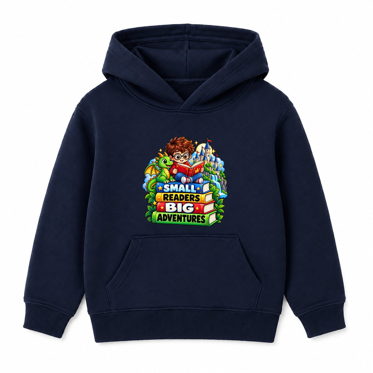 Small Readers Big Adventures kids World Book Day hoodie - Navy