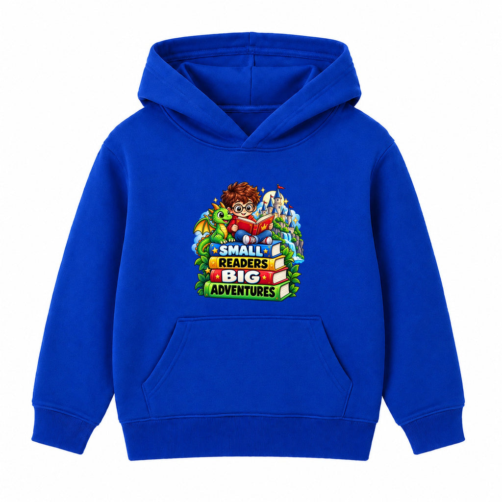 Small Readers Big Adventures kids World Book Day hoodie - Royal Blue