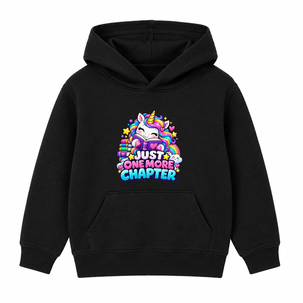Just One More Chapter kids World Book Day hoodie - Black
