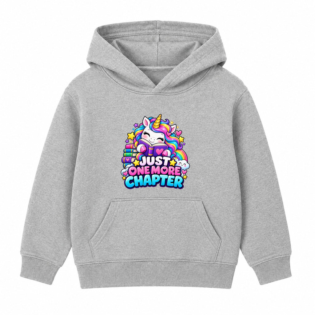 Just One More Chapter kids World Book Day hoodie - Heather Grey