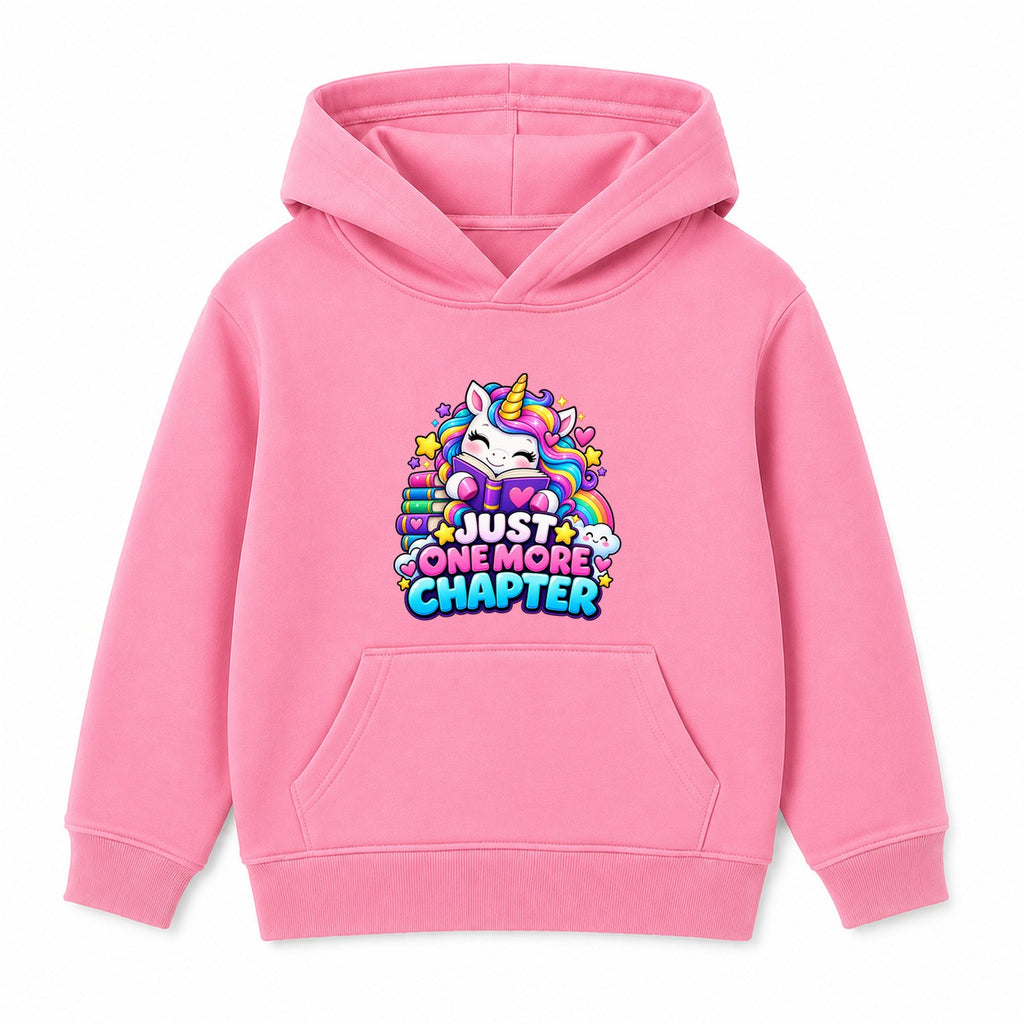 Just One More Chapter kids World Book Day hoodie - Pink