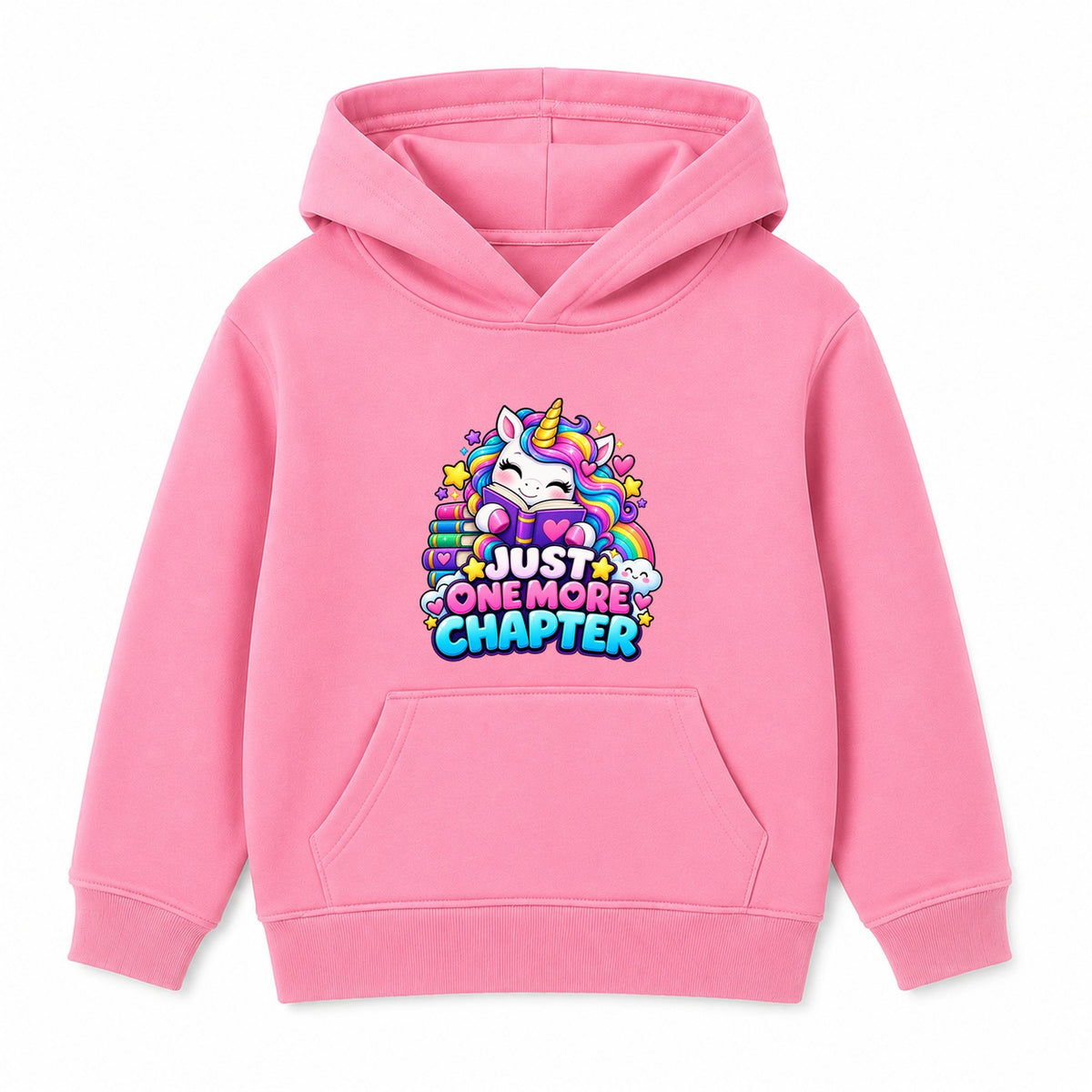 Just One More Chapter kids World Book Day hoodie - Pink