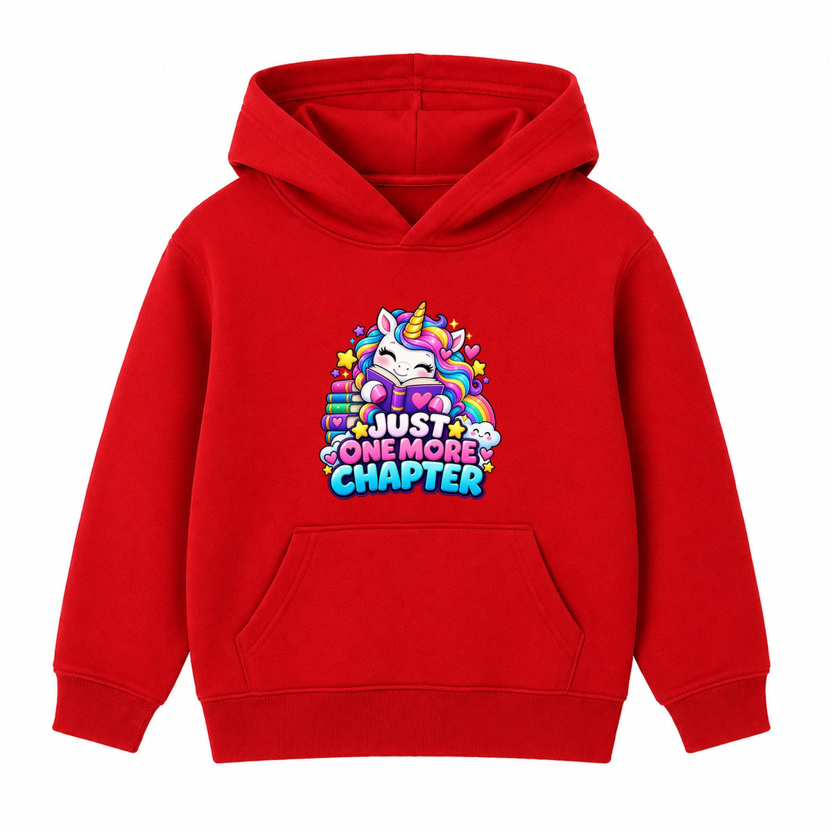 Just One More Chapter kids World Book Day hoodie - Red