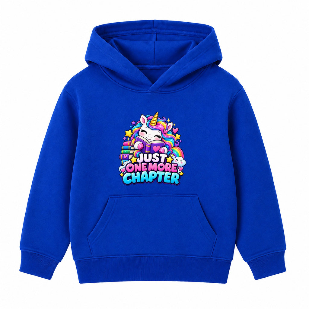 Just One More Chapter kids World Book Day hoodie - Royal Blue