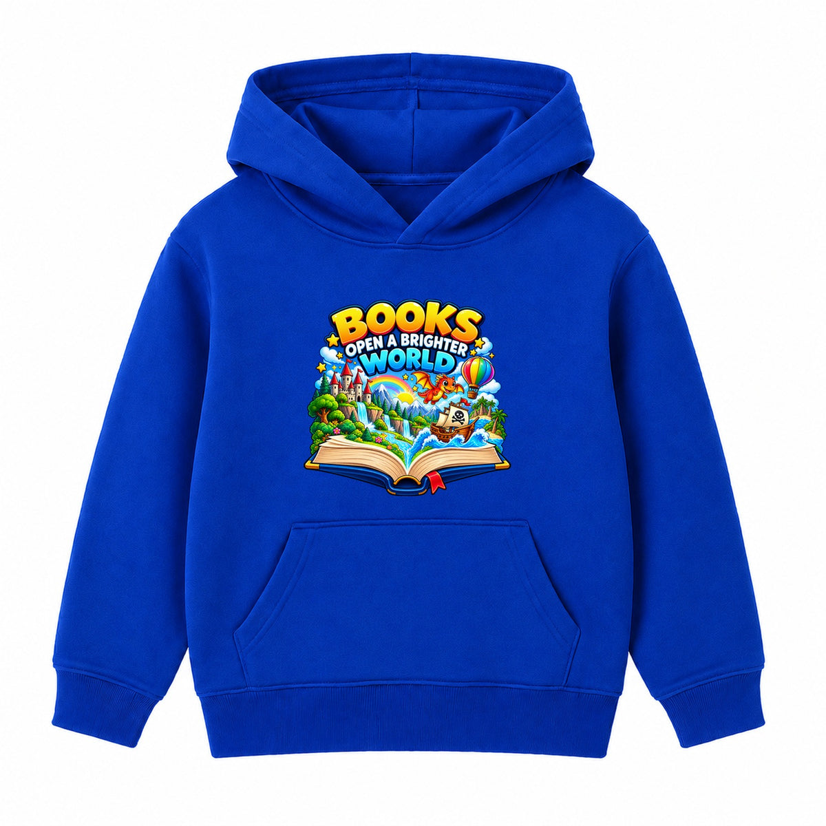 Books Open A Brighter World kids World Book Day hoodie - Royal Blue