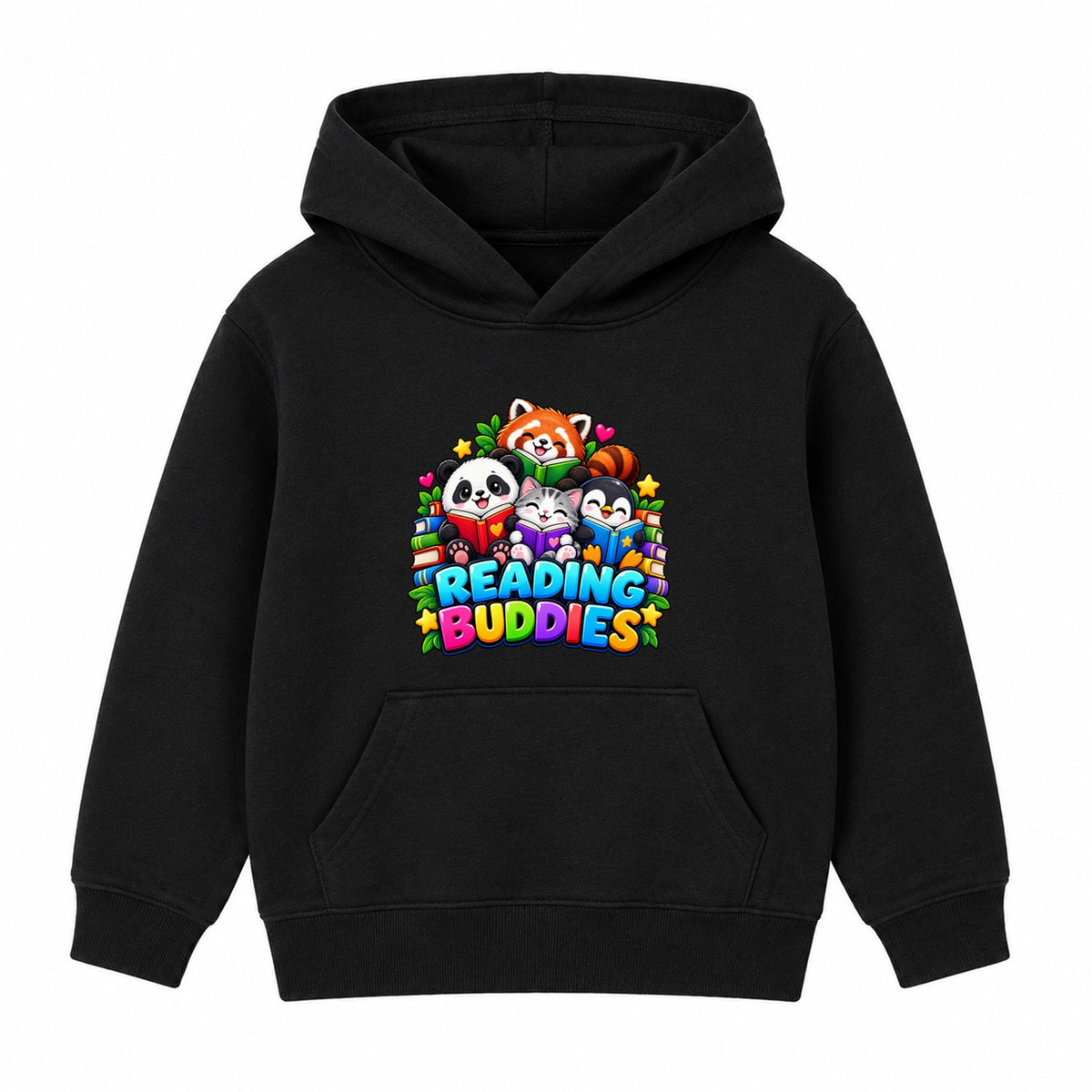 Reading Buddies kids World Book Day hoodie - Black