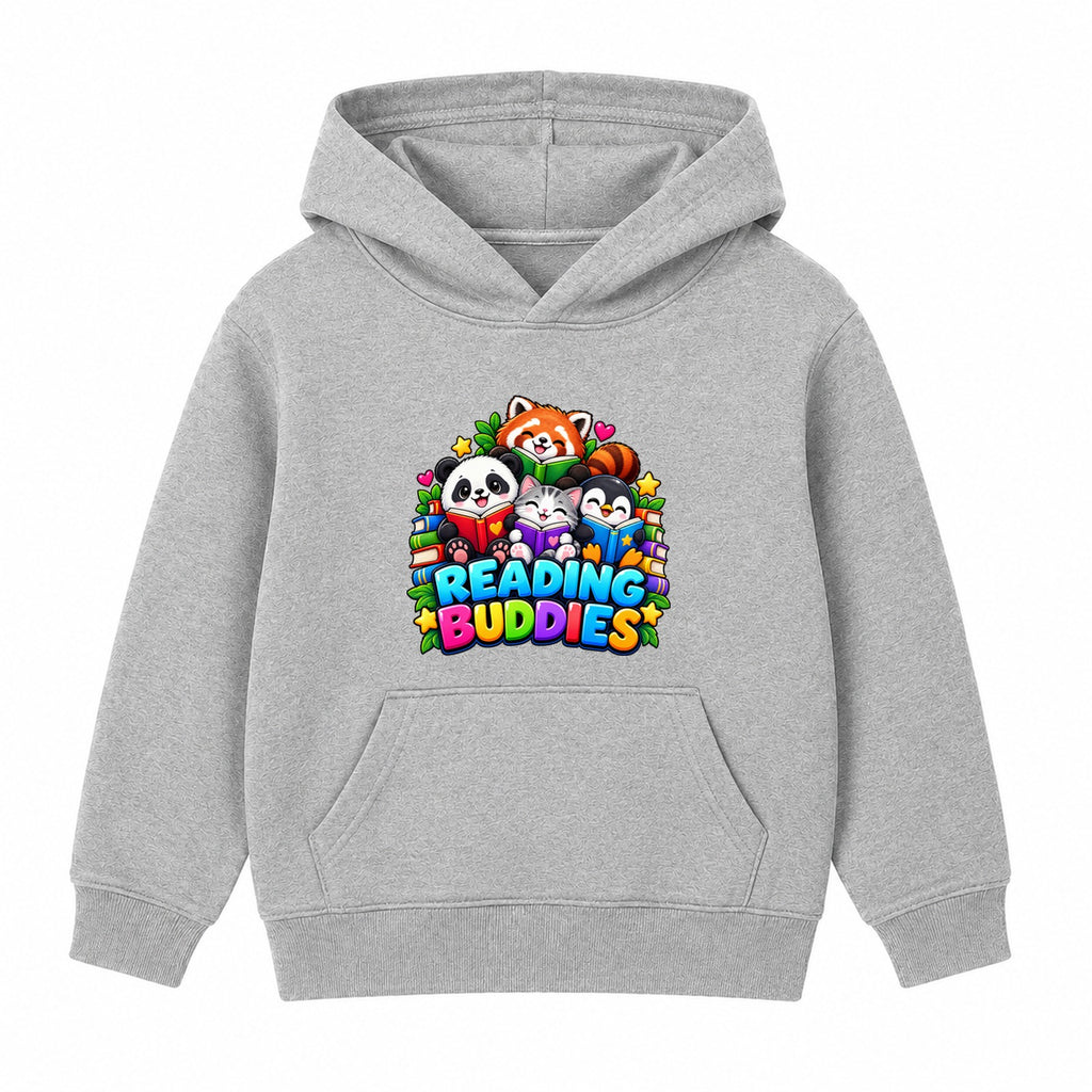 Reading Buddies kids World Book Day hoodie - Heather Grey