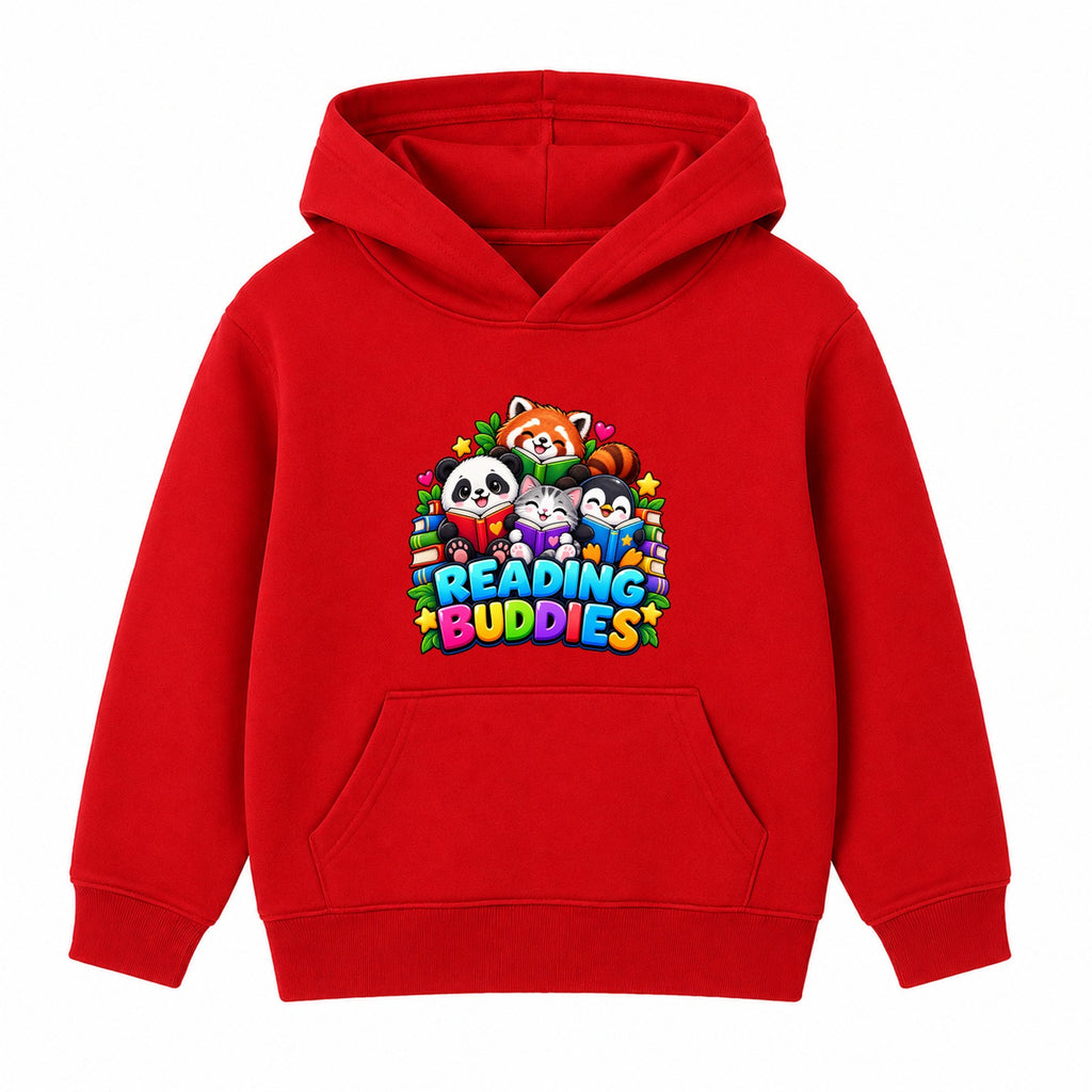 Reading Buddies kids World Book Day hoodie - Red