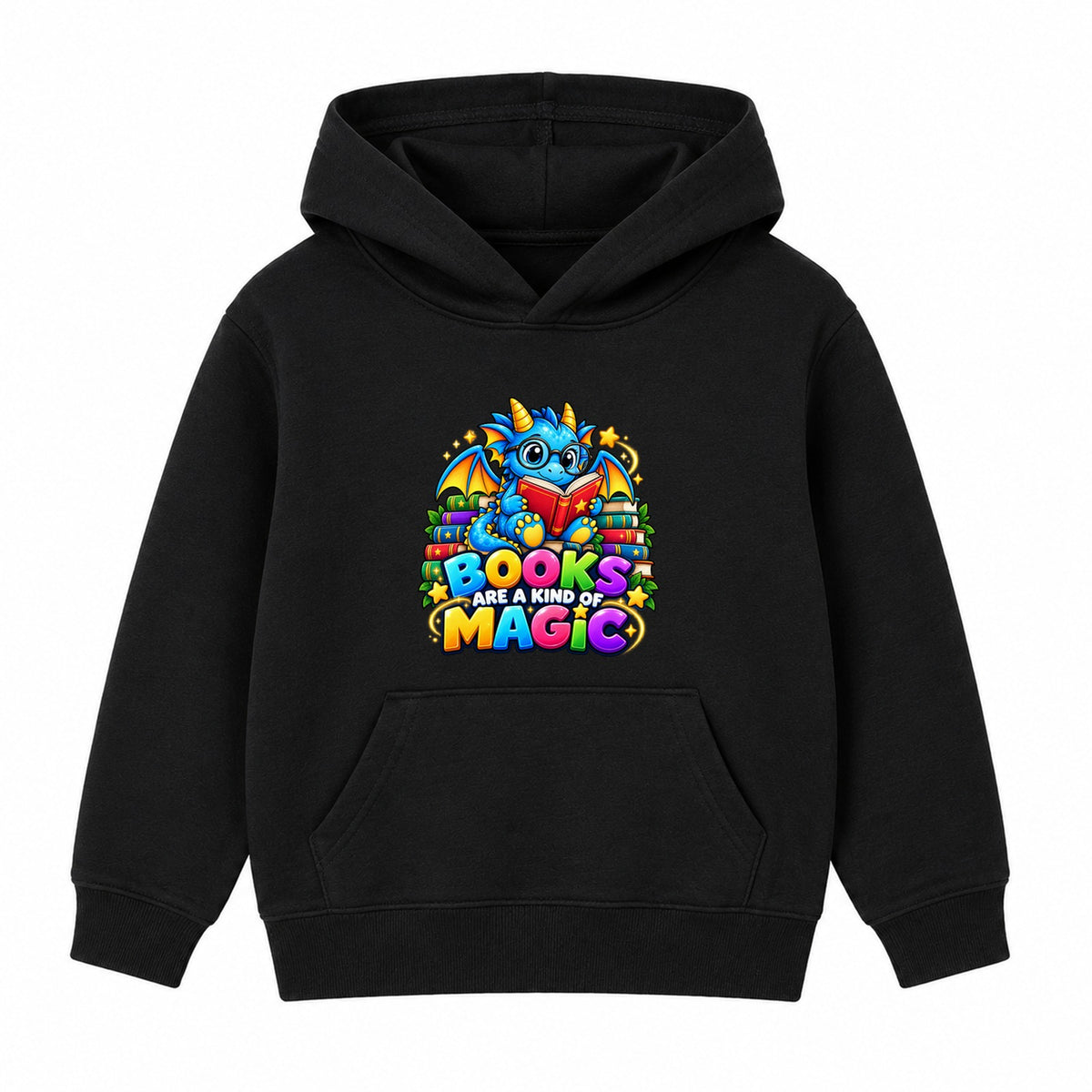 Books Are A Kind Of Magic kids World Book Day hoodie - Black