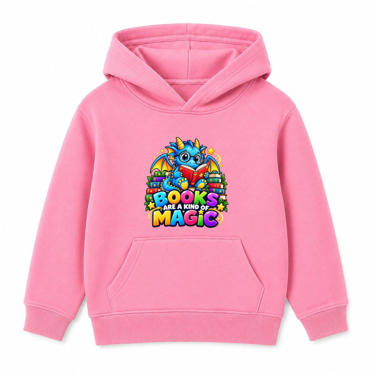 Books Are A Kind Of Magic kids World Book Day hoodie - Pink