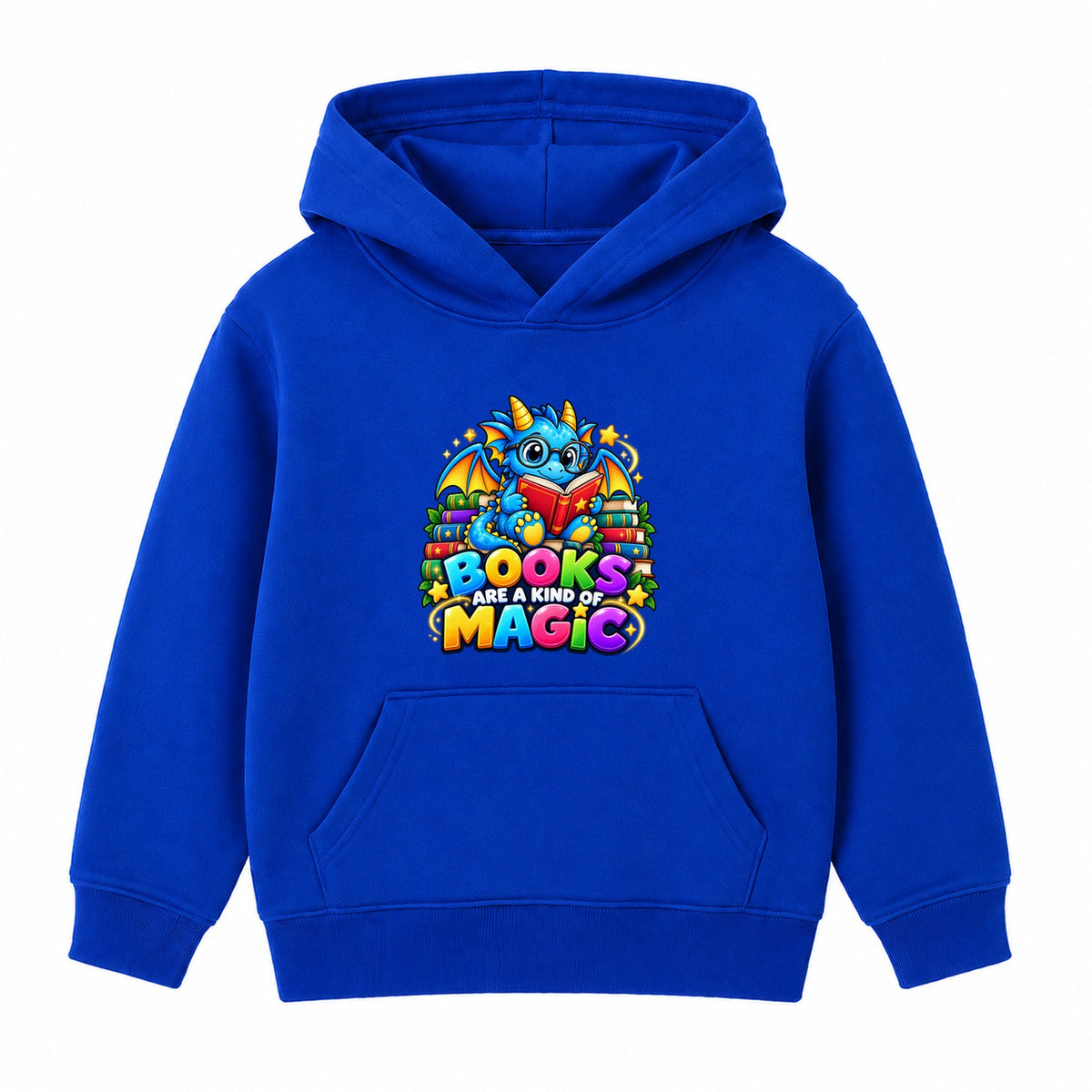Books Are A Kind Of Magic kids World Book Day hoodie - Royal Blue