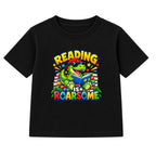 Reading Is Roarsome kids World Book Day t-shirt - Black